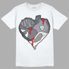 Jordan 14 Retro 'Stealth' DopeSkill T-Shirt Heart Jordan 14 Graphic Streetwear - White