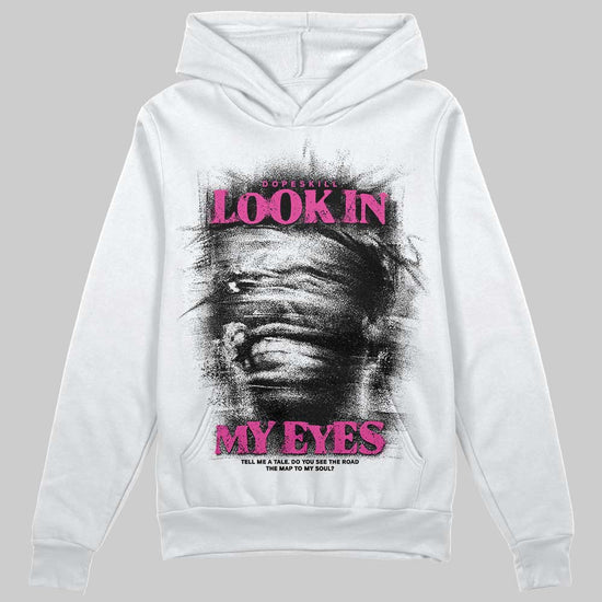 Pink Sneakers DopeSkill Hoodie Sweatshirt Look In My Eyes Graphic Streetwear - White