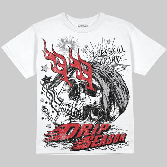 Jordan 4 OG “White Cement” DopeSkill Oversize Print T-Shirt Drip Season Graphic Streetwear