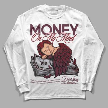 Jordan 5 Retro Burgundy (2023) DopeSkill Long Sleeve T-Shirt MOMM Graphic Streetwear - White