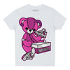 Jordan 4 GS “Hyper Violet” DopeSkill Toddler Kids T-shirt Sneakerhead BEAR Graphic Streetwear - White