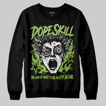 Neon Green Sneakers DopeSkill Sweatshirt Root of Evil Graphic Streetwear - Black