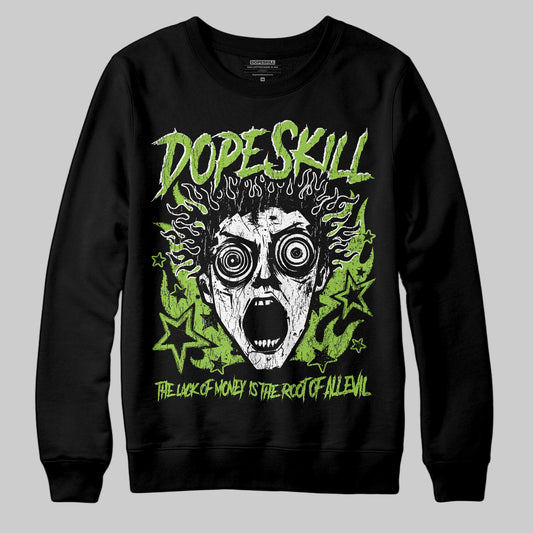 Neon Green Sneakers DopeSkill Sweatshirt Root of Evil Graphic Streetwear - Black