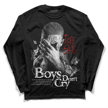 Jordan 14 "Black/White" DopeSkill Long Sleeve T-Shirt Boys Don't Cry Graphic Streetwear - Black