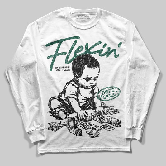 Jordan 1 High OG “Fir” (Pro Green) DopeSkill Long Sleeve T-Shirt Flexin' Graphic Streetwear - White