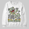 Jordan 4 WMNS “Seafoam” (2025) DopeSkill Sweatshirt Born To Be Rich Graphic Streetwear - White