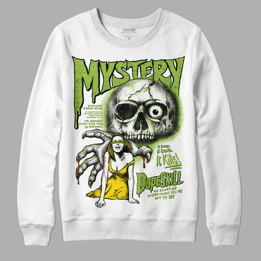 Dunk 'Chlorophyll' DopeSkill Sweatshirt  Mystery Ghostly Grasp Graphic Streetwear - White