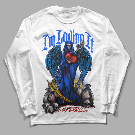 Royal Blue Sneakers DopeSkill Long Sleeve T-Shirt New I'm Loving It Graphic Streetwear - White