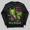 Neon Green Sneakers DopeSkill Long Sleeve T-Shirt New Drip Season Graphic Streetwear  - Black