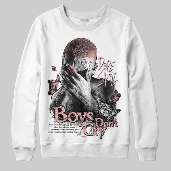 Jordan 1 Low OG “Rust Pink” DopeSkill Sweatshirt Boys Don't Cry Graphic Streetwear - White 