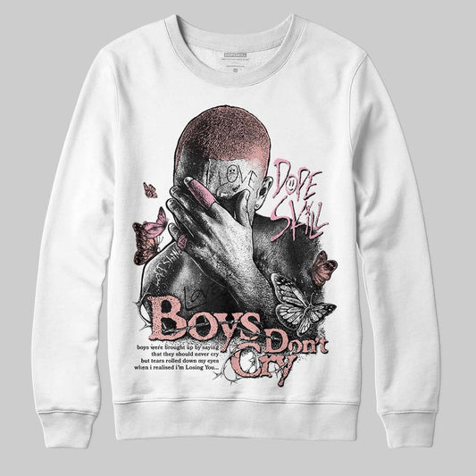 Jordan 1 Low OG “Rust Pink” DopeSkill Sweatshirt Boys Don't Cry Graphic Streetwear - White 