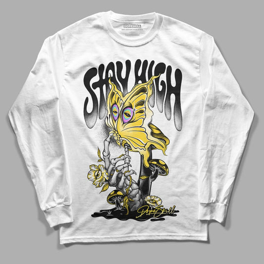 Jordan 4 Tour Yellow Thunder DopeSkill Long Sleeve T-Shirt Stay High Graphic Streetwear - White