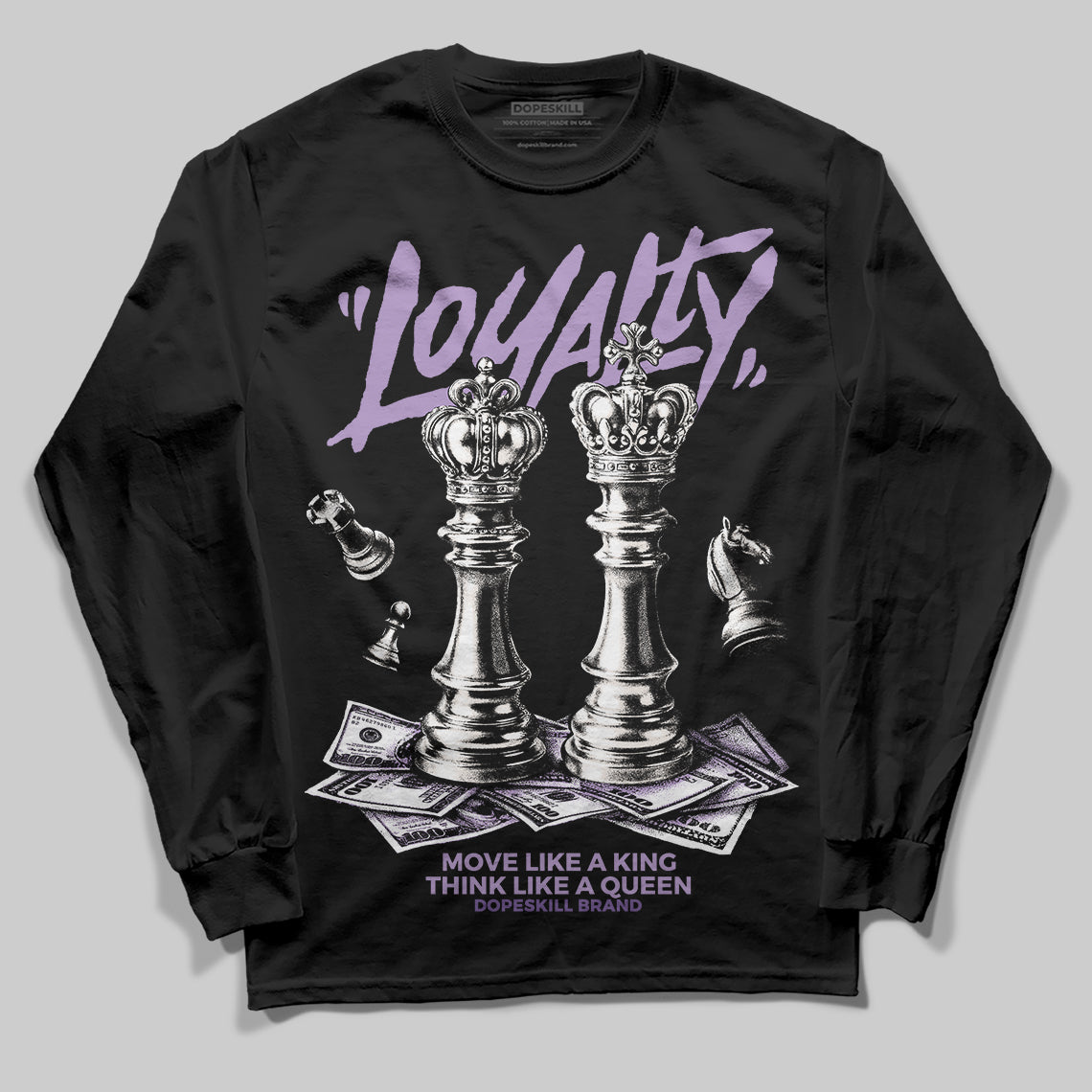 Jordan 10 WMNS “Hydrangeas” DopeSkill Long Sleeve T-Shirt Loyalty Graphic Streetwear - Black