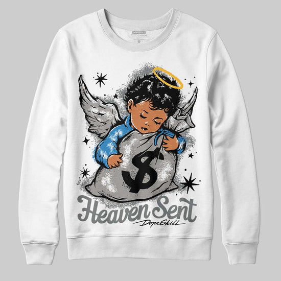 Jordan 9 Cool Grey DopeSkill Sweatshirt Heaven Sent Graphic Streetwear - White