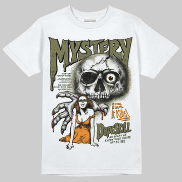 Olive Sneakers DopeSkill T-Shirt Mystery Ghostly Grasp Graphic Streetwear - White