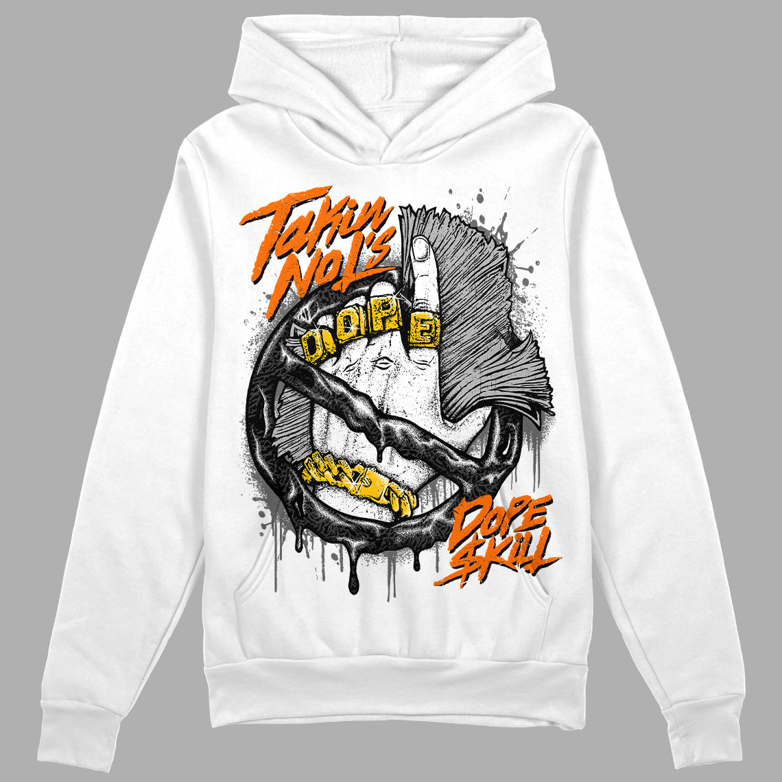 Jordan 3 Retro 'Fear Pack' DopeSkill Hoodie Sweatshirt Takin No L's Graphic Streetwear - White 