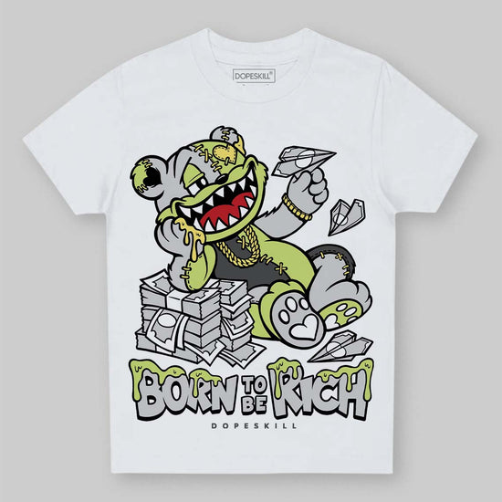 Jordan 4 GS “Light Lemon Twist” DopeSkill Toddler Kids T-shirt Born To Be Rich Graphic Streetwear - White