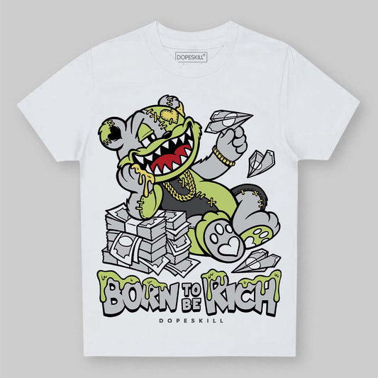 Jordan 4 GS “Light Lemon Twist” DopeSkill Toddler Kids T-shirt Born To Be Rich Graphic Streetwear - White