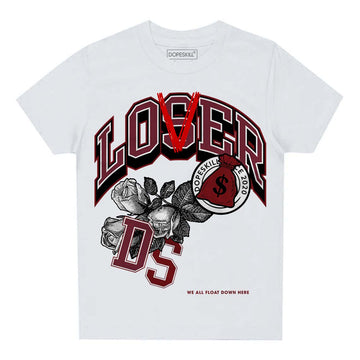 Jordan 1 Retro High OG “Team Red” DopeSkill Toddler Kids T-shirt Loser Lover Graphic Streetwear - White