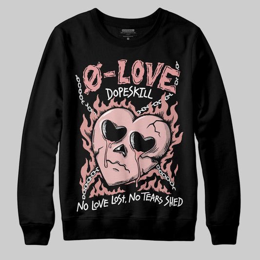 Jordan 40 “Dusty Rose” DopeSkill Sweatshirt Crying Heart Graphic Streetwear - Black