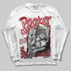 Jordan 4 “Sierra Red" DopeSkill Long Sleeve T-Shirt Pocket Change Graphic Streetwear - WHite