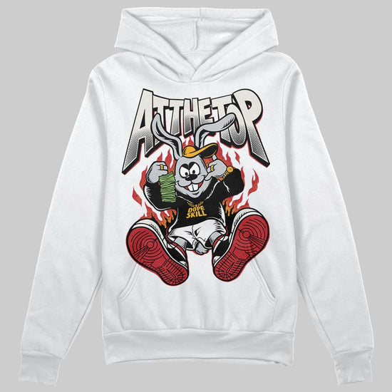 Jordan 4 “Flight Club” DopeSkill Hoodie Sweatshirt At The Top Graphic Streetwear - White