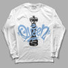 Jordan 5 Retro University Blue DopeSkill Long Sleeve T-Shirt Queen Chess Graphic Streetwear - White