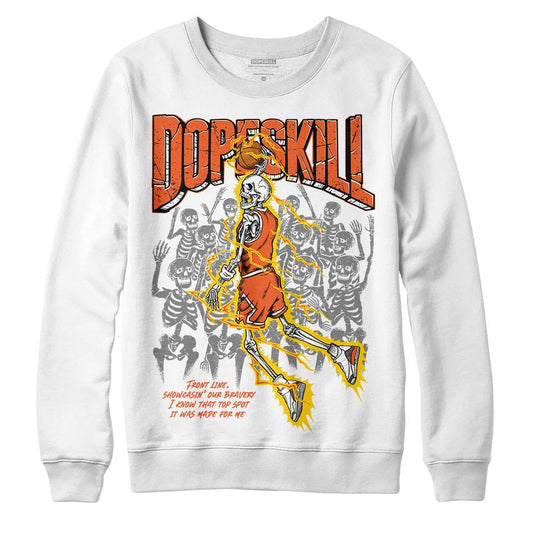 Jordan 3 Georgia Peach DopeSkill Sweatshirt Thunder Dunk Graphic Streetwear - White