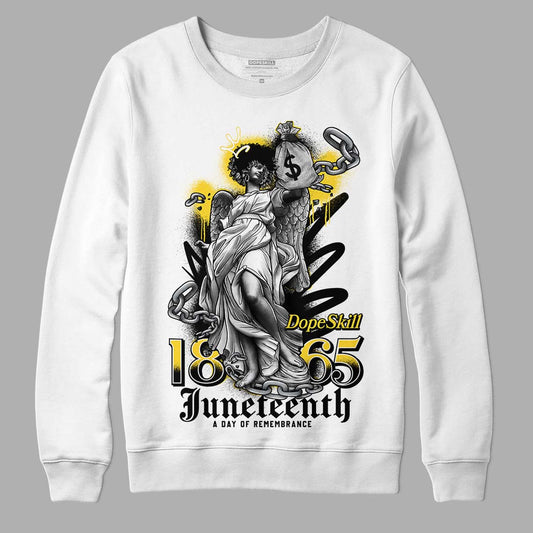 Jordan 4 Tour Yellow Thunder DopeSkill Sweatshirt Juneteenth Graphic Streetwear - White