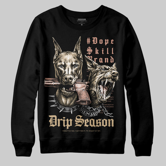 TAN Sneakers DopeSkill Sweatshirt New Drip Season Graphic Streetwear - Black