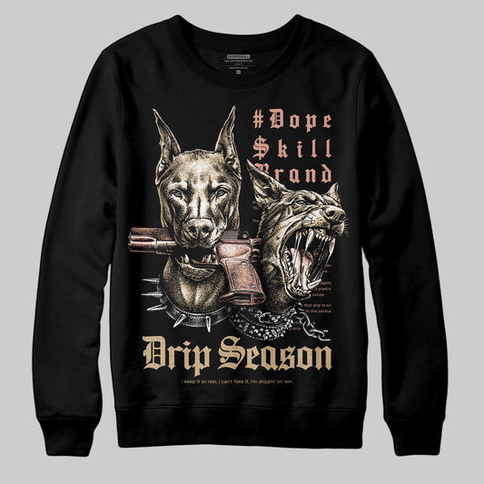 TAN Sneakers DopeSkill Sweatshirt New Drip Season Graphic Streetwear - Black