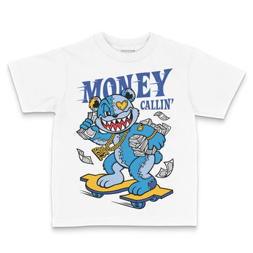 Royal Blue Sneakers DopeSkill Toddler Kids T-shirt Money Callin' Graphic Streetwear - White 