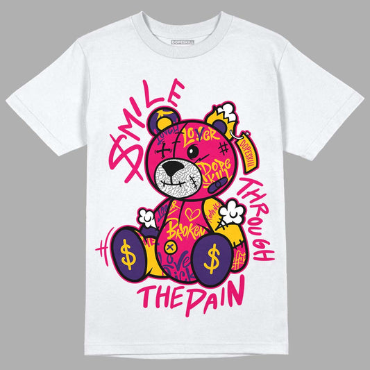 Jordan 3 Retro SP J Balvin Medellín Sunset DopeSkill T-Shirt Smile Through The Pain Graphic Streetwear - White