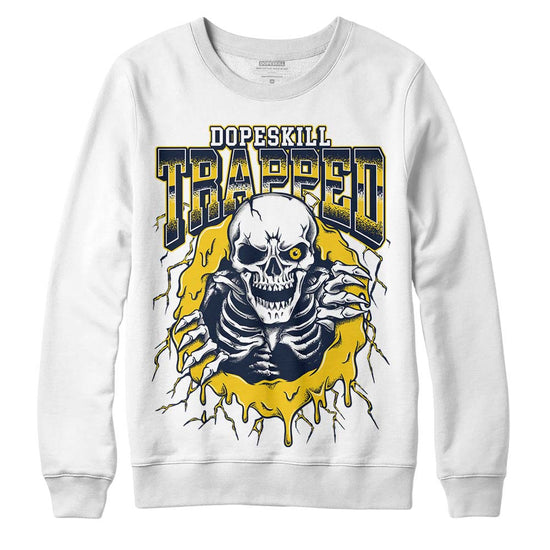 Dunk Low Vintage “Michigan” DopeSkill Sweatshirt Trapped Halloween Graphic Streetwear - White