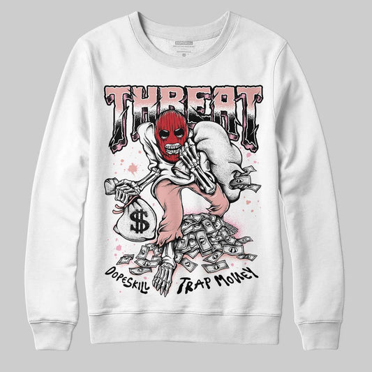 Jordan 1 Low OG “Rust Pink” DopeSkill Sweatshirt Threat Graphic Streetwear - WHite 