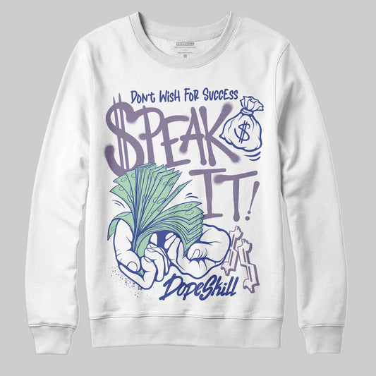 Jordan 1 Retro Low OG Zion Williamson Voodoo Alternate DopeSkill Sweatshirt Speak It Graphic Streetwear - White