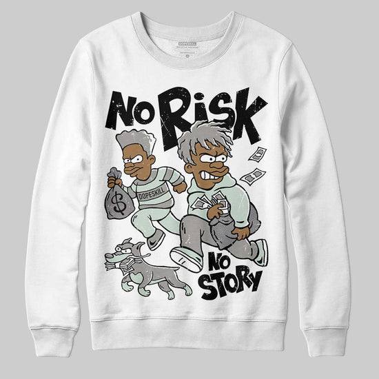 Jordan 1 Retro Low OG Year of the Snake (2025) DopeSkill Sweatshirt No Risk No Story Graphic Streetwear - White