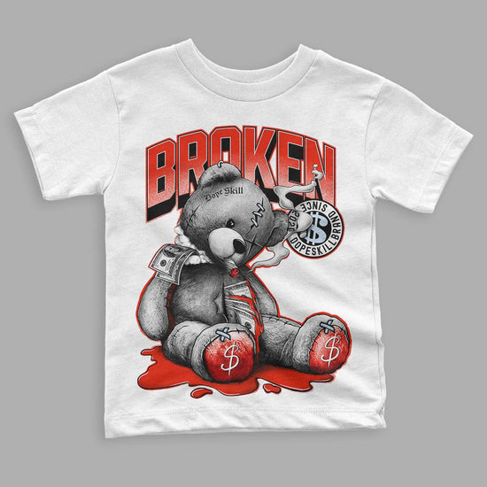 Jordan 6 Retro Toro Bravo DopeSkill Toddler Kids T-shirt Sick Bear Graphic Streetwear - White