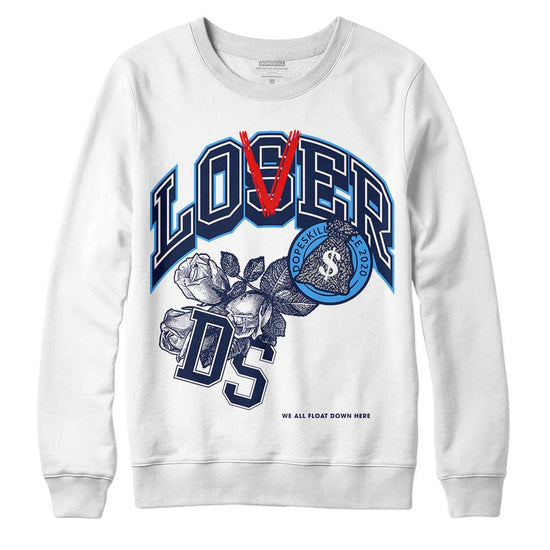 Jordan Spiz’ike Low “White/Obsidian” DopeSkill Sweatshirt Loser Lover Graphic Streetwear - WHite