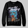 Jordan 8 Retro 'Aqua' 2025 DopeSkill Sweatshirt Never Stop Hustling Graphic Streetwear - Black