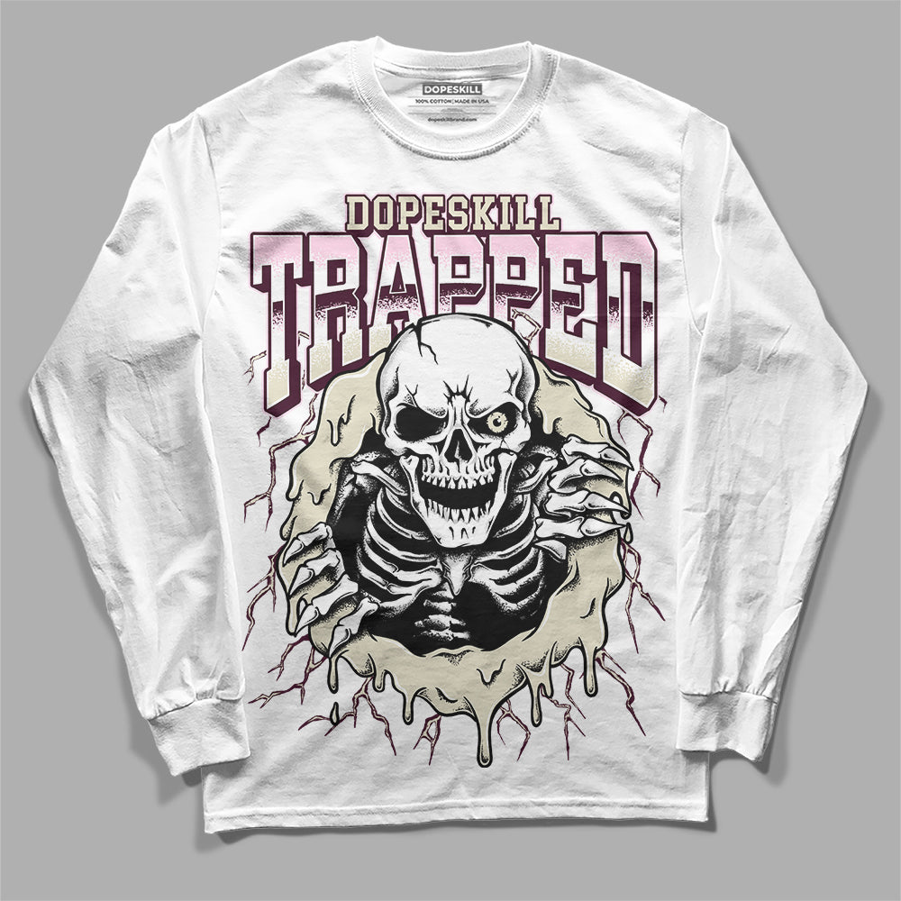 Dunk Low Night Maroon and Medium Soft Pink DopeSkill Long Sleeve T-Shirt Trapped Halloween Graphic Streetwear - White 