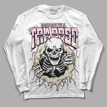 Dunk Low Night Maroon and Medium Soft Pink DopeSkill Long Sleeve T-Shirt Trapped Halloween Graphic Streetwear - White 