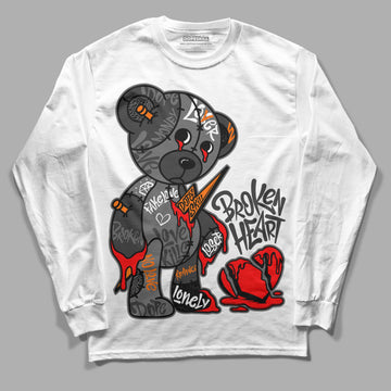 Jordan 3 Retro 'Fear Pack' DopeSkill Long Sleeve T-Shirt Broken Heart Graphic Streetwear - White