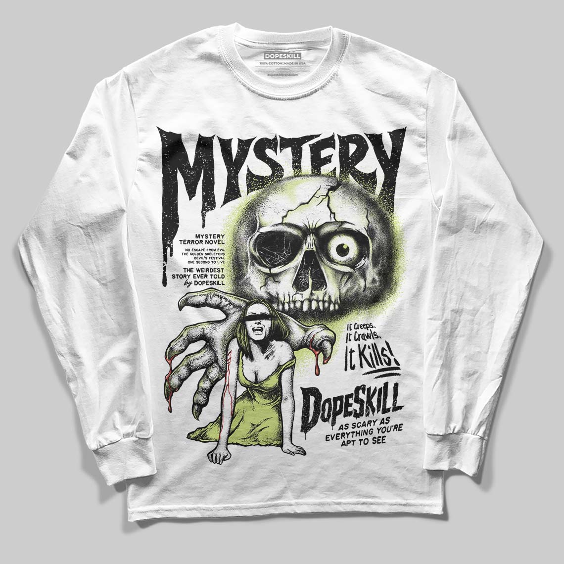 Jordan 11 “Inner Beast” DopeSkill Long Sleeve T-Shirt Mystery Ghostly Grasp Graphic Streetwear - White