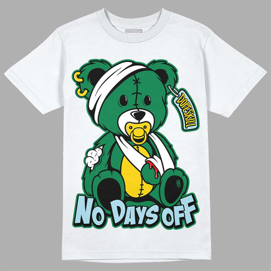 Jordan 5 “Lucky Green” DopeSkill T-Shirt Hurt Bear  Graphic Streetwear - White 