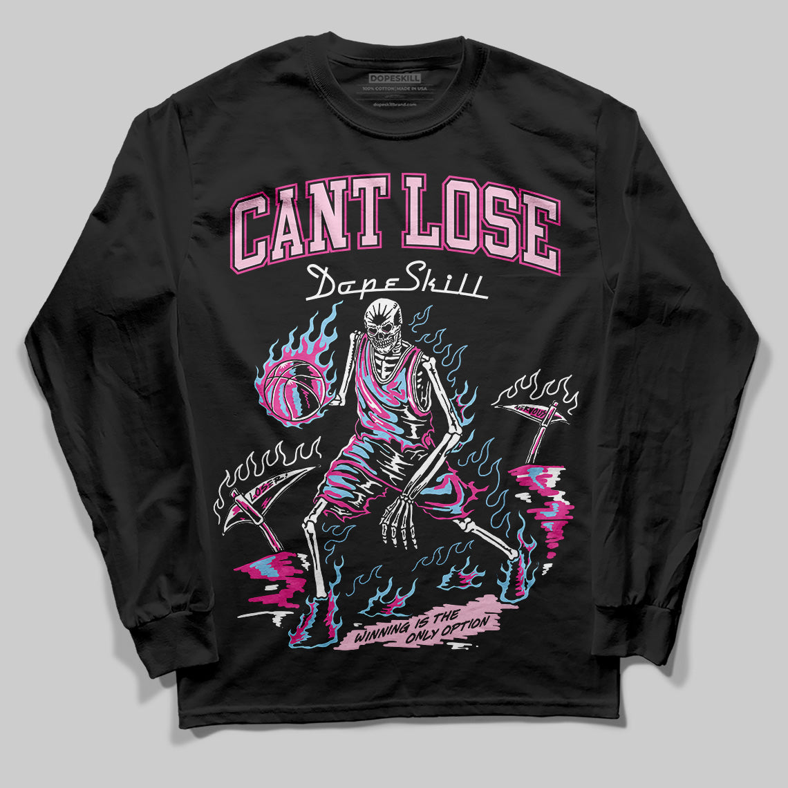 Jordan 6 “Doernbecher” DopeSkill Long Sleeve T-Shirt Cant Lose Graphic Streetwear - Black
