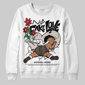 Adidas Samba OG White Black Clear Granite DopeSkill Sweatshirt No Fake Love Graphic Streetwear - White