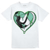 Jordan 1 High OG Green Glow DopeSkill T-Shirt Heart Jordan 1 Graphic Streetwear - White