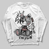 Harris Tweed x Wmns Dunk Low 'Black Phantom' DopeSkill Long Sleeve T-Shirt Smile Through The Pain Graphic Streetwear - White 