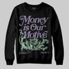 Jordan 1 Retro Low OG Zion Williamson Voodoo Alternate DopeSkill Sweatshirt Money Is Our Motive Typo Graphic Streetwear - Black